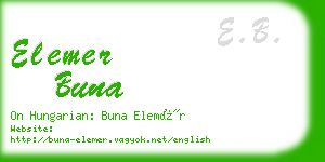elemer buna business card